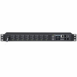 CyberPower PDU41001 Single Phase 100 - 120 VAC 15A Switched PDU - 8 Outlets, 12 ft, NEMA 5-15P, Horizontal, 1U, SNMP, LCD, 3YR Warranty