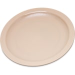 Carlisle Narrow-Rim Polycarbonate Plates, 7 1/4in, Tan, Pack Of 48 Plates