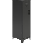 LYS SOHO Locker - 4 Shelve(s) - for Office, Home, Classroom, Playroom, Basement, Garage, Cloth, Sport Equipments, Toy, Game - Overall Size 53.4in x 14.3in x 18in - Black - Steel