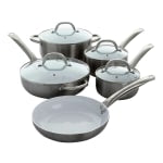 Oster Cookware Set, Montecielo 9-Piece, Titanium