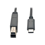 Tripp Lite USB-C to USB-B Cable (M/M) USB 3.2 Gen 2 (10 Gbps) Thunderbolt 3 Compatible 3 ft. (0.91 m)