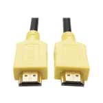 Eaton Tripp Lite Series High-Speed HDMI Cable, Digital Video and Audio, UHD 4K (M/M), Yellow, 6 ft. (1.83 m) - HDMI cable - HDMI male to HDMI male - 6 ft - shielded - yellow - molded