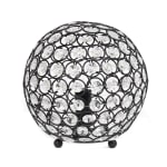 Lalia Home Elipse Glamorous Crystal Orb Table Lamp, 8inH, Restoration Bronze