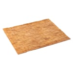 Mind Reader Roll Up Bamboo Bath Mat, x 2/3in H 16-1/2in W x 23-1/2in L, Brown