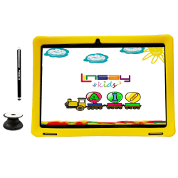 Linsay F10IPS Tablet, 10.1in Screen, 2GB Memory, 64GB Storage, Android 13, Yellow