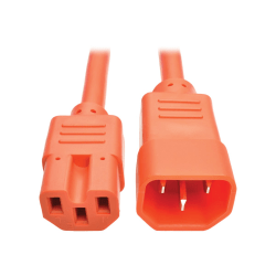 Eaton Tripp Lite Series Power Cord C14 to C15 - Heavy-Duty, 15A, 250V, 14 AWG, 3 ft. (0.91 m), Orange - Power cable - IEC 60320 C14 to IEC 60320 C15 - 250 V - 15 A - 3 ft - molded - orange