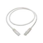 Tripp Lite 3ft Cat6 Gigabit Molded Patch Cable RJ45 M/M 550MHz 24 AWG White 3ft - 128 MB/s - 3 ft - White