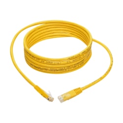 Tripp Lite 10ft Cat6 Gigabit Molded Patch Cable RJ45 MM 550MHz 24AWG Yellow