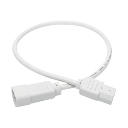 Eaton Tripp Lite Series PDU Power Cord, C13 to C14 - 10A, 250V, 18 AWG, 2 ft. (0.61 m), White - Power extension cable - IEC 60320 C14 to power IEC 60320 C13 - AC 100-250 V - 10 A - 2 ft - white