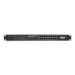 Tripp Lite 16-Port 10/100/1000 Mbps 1U Rack-Mount/Desktop Gigabit Ethernet Unmanaged Switch with PoE+, 230W, Metal Housing - Switch - unmanaged - 16 x 10/100/1000 (PoE+) - rack-mountable - PoE+ (230 W)