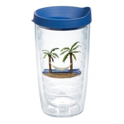 Tervis Palm And Hammock Tumbler With Lid, 16 Oz, Clear