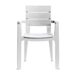 Inval Madeira Indoor And Outdoor Patio Dining Chairs, White/Gray, Pack Of 4 Chairs