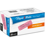 Paper Mate Pink Pearl Erasers, Medium, Box Of 24