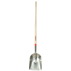 Aluminum Scoops, 14 1/2 x 11 Blade, 48 in White Ash Straight Handle