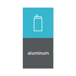 simplehuman Magnetic Trash Label, Aluminum, 4in x 8in, Gray