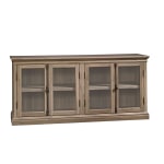 Sauder Barrister Lane Entertainment Credenza For 80in TVs, 32-1/2inH x 70-1/8inW x 19-1/8inD, Salt Oak