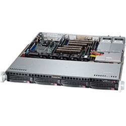 Supermicro SuperChassis 813MFTQ-R400CB - Rack-mountable - Black - 1U - 4 x Bay - 4 x 1.57in x Fan(s) Installed - 2 x 400 W - Power Supply Installed - Ãƒâ€šÃ‚ÂµATX, ATX Motherboard Supported - 6 x Fan(s) Supported - 4 x External 3.5in Bay - 1x Slot(s)