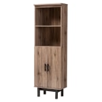 Baxton Studio 73inH Modern Bookcase, Oak/Black