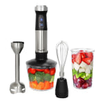 MegaChef 4-in-1 Immersion Hand Blender, Silver