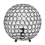 Elegant Designs Crystal Ball Table Lamp, 10inH, Restoration Bronze