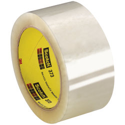 Scotch 373 Carton-Sealing Tape, 3in Core, 2in x 110 Yd., Clear, Pack Of 6