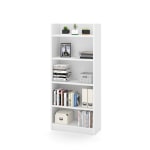 Bestar Pro-Linea 68inH Standard Bookcase, White