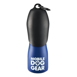 Overland Mobile Dog Gear 9.5 Oz Stainless Steel Water Bottles, Black/Blue, Pack Of 2 Bottles