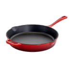 MegaChef Cast Iron Skillet, 12in, Red