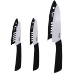 Starfrit Set of Ceramic Knives - Knife Set - 1 x Paring Knife, 1 x Utility Knife, 1 x Chefs Knife - Cutting, Paring - Dishwasher Safe