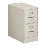 HON 310 26-1/2inD Vertical 2-Drawer Letter-Size File Cabinet, Light Gray