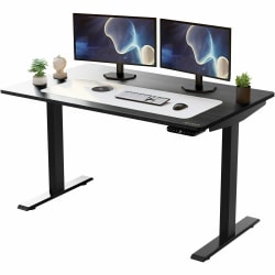 Uncaged Ergonomics Rise Up Electric 48inW Adjustable Height Standing Desk, Black