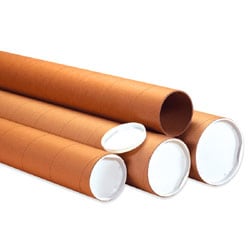 Partners Brand Heavy-Duty Kraft Mailing Tubes, 4in x 60in, 80% Recycled, Kraft, Pack Of 12