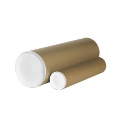 Partners Brand Heavy-Duty Kraft Mailing Tubes, 5in x 36in, 80% Recycled, Kraft, Pack Of 15