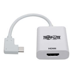 Tripp Lite Right-Angle USB C To HDMI 4K Adapter Cable, White