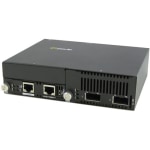 Perle 10 Gigabit Ethernet IP-Managed Stand-Alone Media Converter with Dual XFP Slots - Management Port - 10GBase-X - 2 x Expansion Slots - 2x XFP Slots - Wall Mountable, Rail-mountable, Rack-mountable