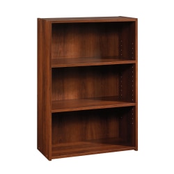 Sauder Beginnings 35 5/16inH 3-Shelf Transitional Bookcase, Cherry/Medium Finish, Standard Delivery