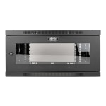 Tripp Lite 6U Wallmount Rack Enclosure Wide Cable Management Acrylic Window - 19in 6U Wide x 20.50in Deep Wall Mountable for Server, LAN Switch, Patch Panel - Black Powder Coat - Steel, Acrylic