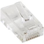 StarTech.com Cat 5e RJ45 Solid Modular Plug Connector - Network connector - RJ-45 (M) - CAT 5e - clear (pack of 50) - for P/N: ST121HDWP, STUTPWALLA, WIRC5ECMR