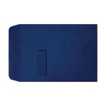 LUX #9 1/2 Open-End Window Envelopes, Top Left Window, Self-Adhesive, Navy, Pack Of 50