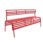 Safco CoGo Indoor/Outdoor Bench With Back, Red