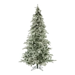 Fraser Flocked Mountain Pine Unlit Christmas Tree, 7 1/2ft, Snow