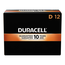 Duracell Coppertop D Alkaline Batteries, Box Of 12