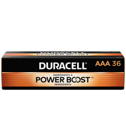 Duracell Coppertop AAA Alkaline Batteries, Box Of 36