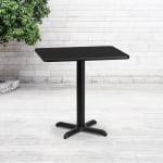 Flash Furniture Rectangular Laminate Table, 31-3/16inH x 24inW x 30inD, Black