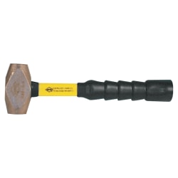 Classic Nuplaglas Non-Sparking Brass Hammer, 4 lb Head, 12 in SG Handle