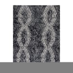 Anji Mountain Smiljan Rug'd Chair Mat, 1/2inH x 36inW x 48inD, Black/White