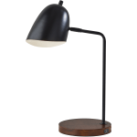 Adesso Simplee Jude Desk Lamp, 19-1/2inH, Walnut/Black