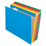 Office Depot Brand Hanging File Folders, Letter Size, Assorted Colors, Box Of 25