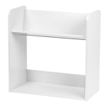 IRIS 24inH 2-Tier Tilted-Shelf Book Rack, White