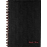 Black n Red Business Notebook, 70 Sheets, Black